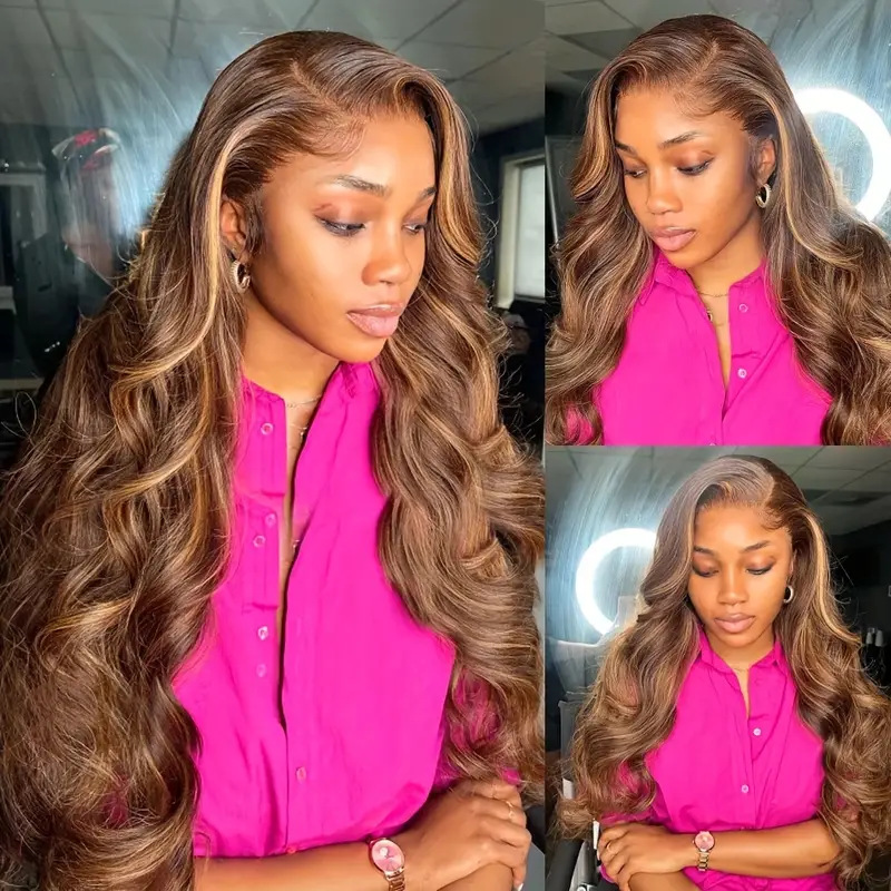 Medium Large Front Lace Wig with Long Curly Waves - Full-Head Style - Image 9