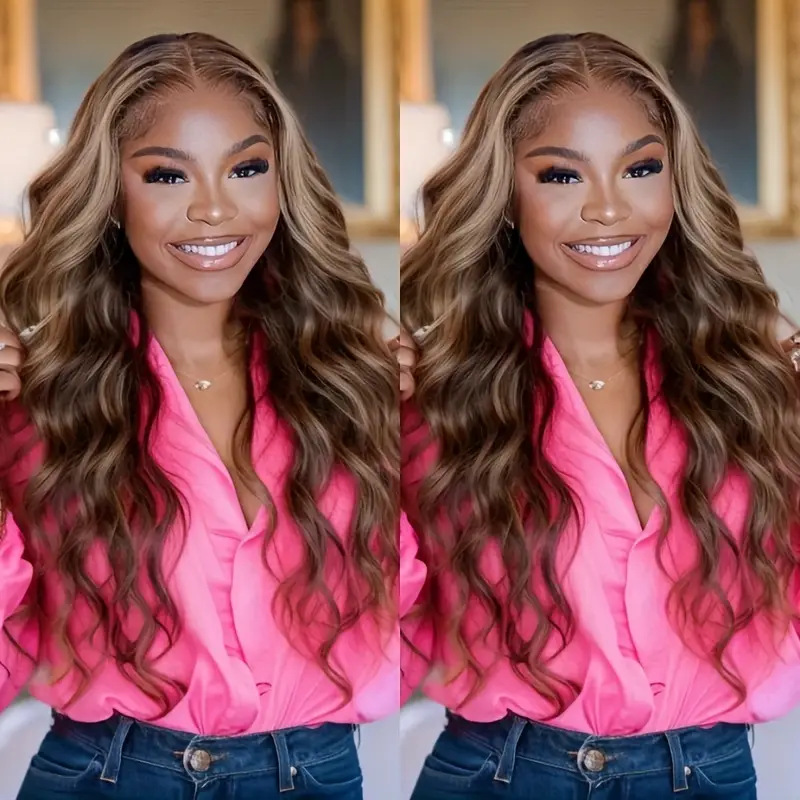 Medium Large Front Lace Wig with Long Curly Waves - Full-Head Style - Image 11