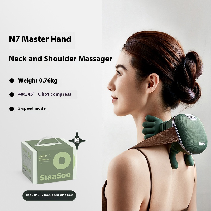 Wireless Electric Neck and Shoulder Muscle Massager - Kneading Shawl for Pain Relief and Relaxation