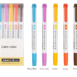 25 Color Double-Ended Mildliner Highlighter Pens - Fluorescent Art Markers for School & Office Stationery Supplies