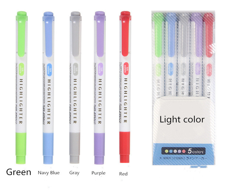 25 Color Double-Ended Mildliner Highlighter Pens - Fluorescent Art Markers for School & Office Stationery Supplies - Image 2