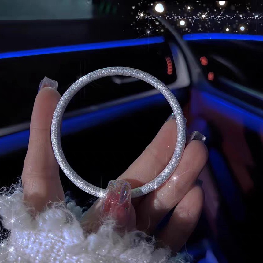 Elegant Closed Diamond Sand Starry Silver Bracelet - Shine Brightly - Image 3