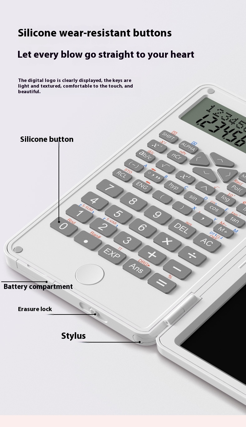 Portable Mini Tablet Scientific Calculator for Accounting & Exams - Student Handwriting Board - Image 11