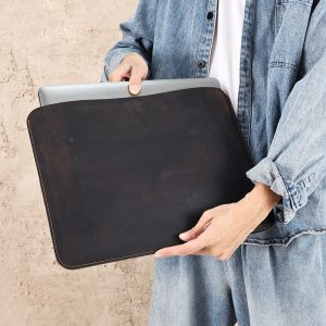 Multi-functional Crazy Horse Leather Horizontal Liner Bag for Computers