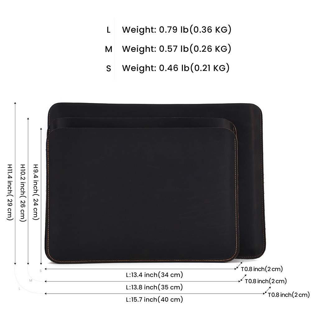 Multi-functional Crazy Horse Leather Horizontal Liner Bag for Computers - Image 5