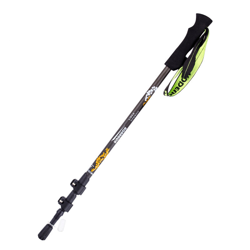 Lightweight Carbon Fiber Telescopic Folding Trekking Pole with Three-Section Outer Lock