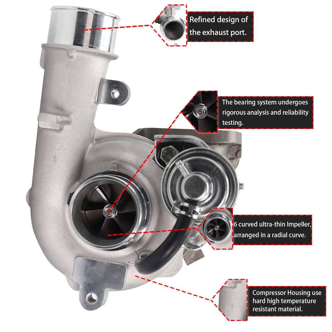 K04 Turbo Turbocharger for Mazda CX-7 CX7 2.3L (2007-2013) 53047109904 - Image 5