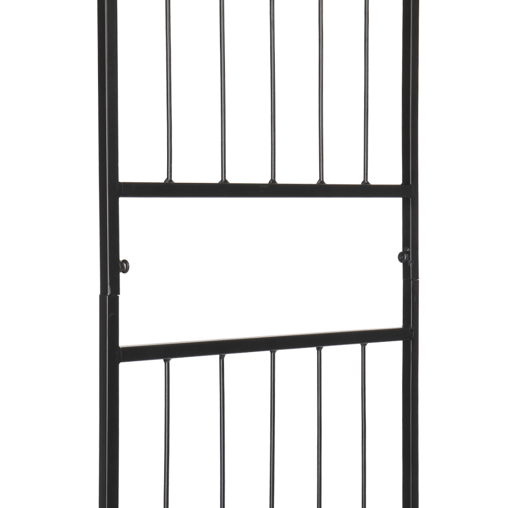 7.1ft Black Flat Top Wrought Iron Courtyard Arch - Stylish Outdoor Accent - Image 2