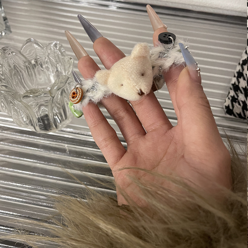 Adorable Cartoon Bear XINGX Button Stitching Bracelet - Cute & Trendy Accessory - Image 3