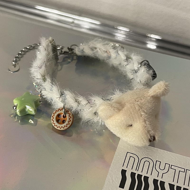 Adorable Cartoon Bear XINGX Button Stitching Bracelet - Cute & Trendy Accessory - Image 6