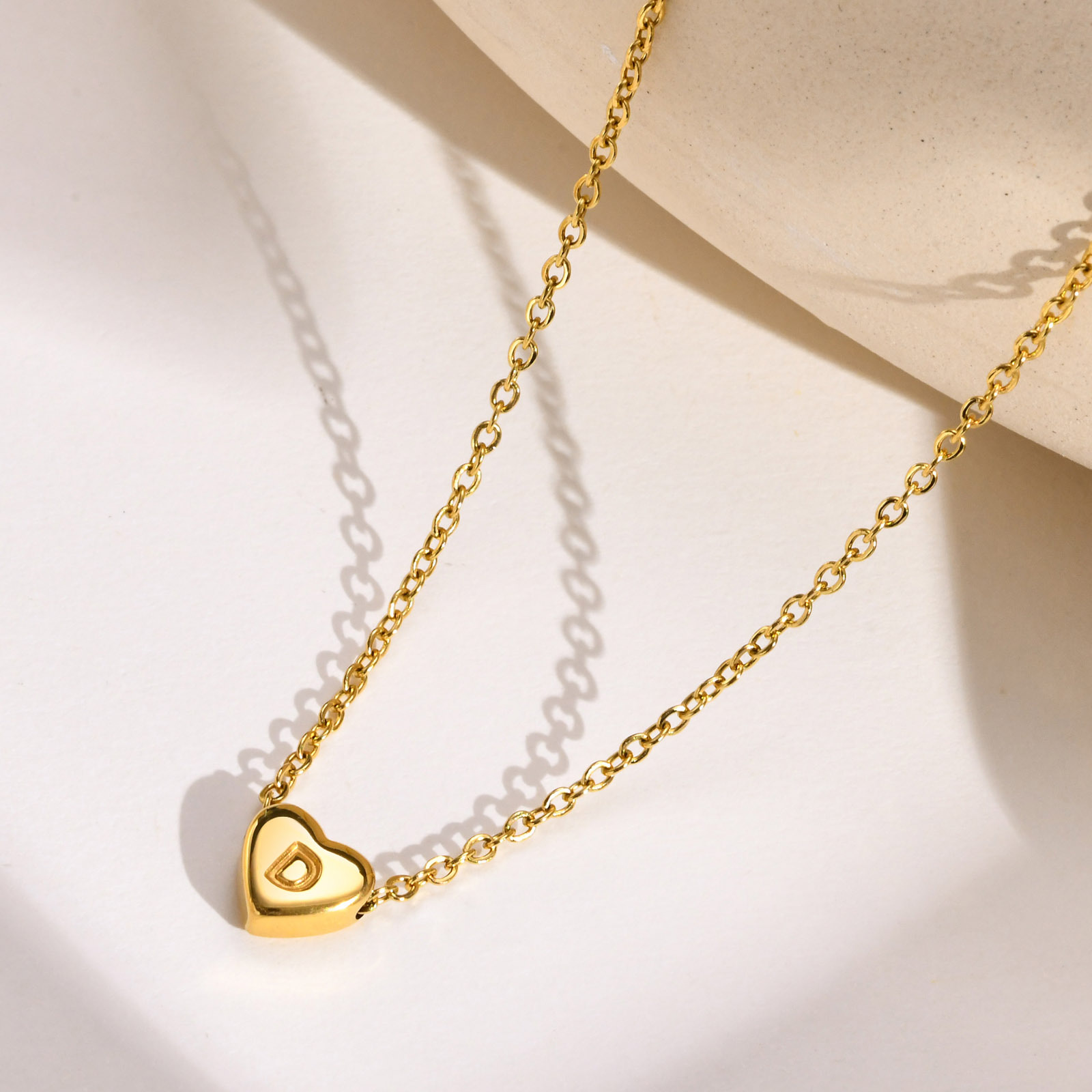 26 English Letter Pendant Heart Necklace for Women - DIY Clavicle Chain - Image 3