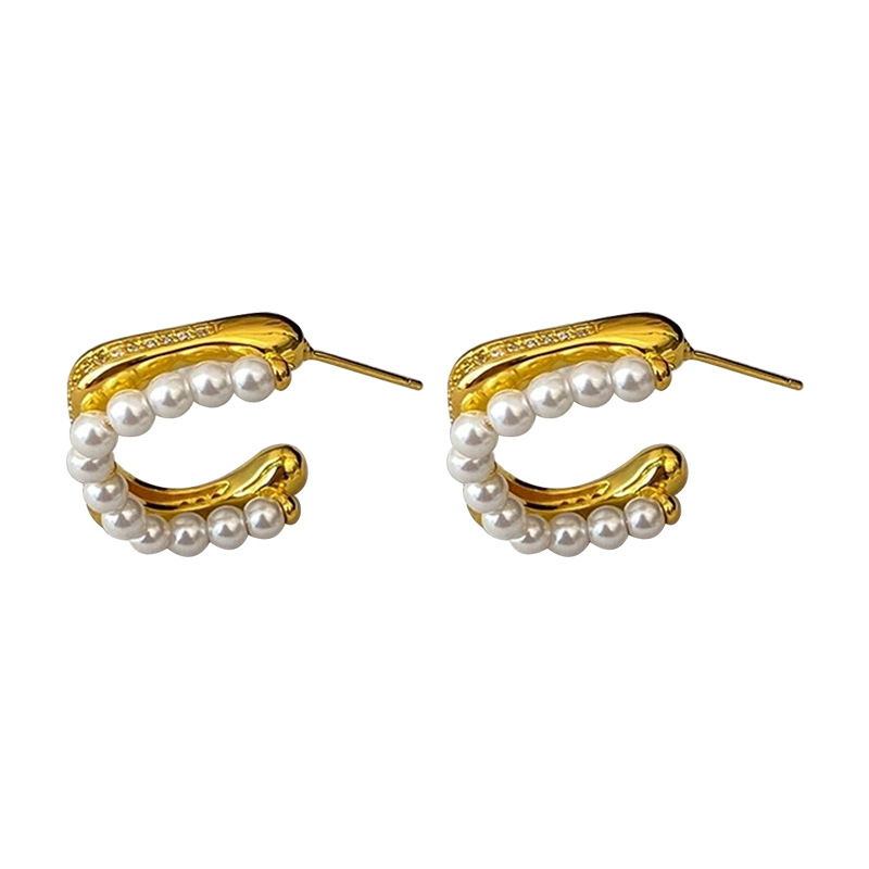 High-Quality Zircon Pearl Eardrop Earrings - Elegant Daily Ear Studs - Image 5