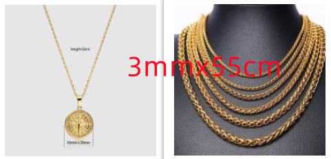 Stylish Stainless Steel Compass Pendant Necklace for Hip Hop Fashion - Image 10