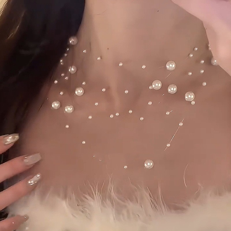 Elegant Women's Multi-layer Pearl Necklace Clavicle Chain for Stunning Style - Image 4