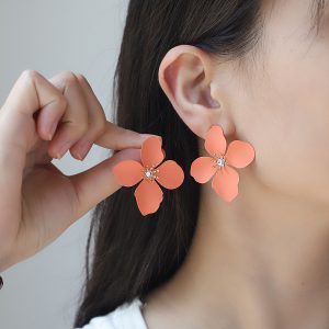 Vibrant Flower Stud Earrings - European & American Summer Style Elegance