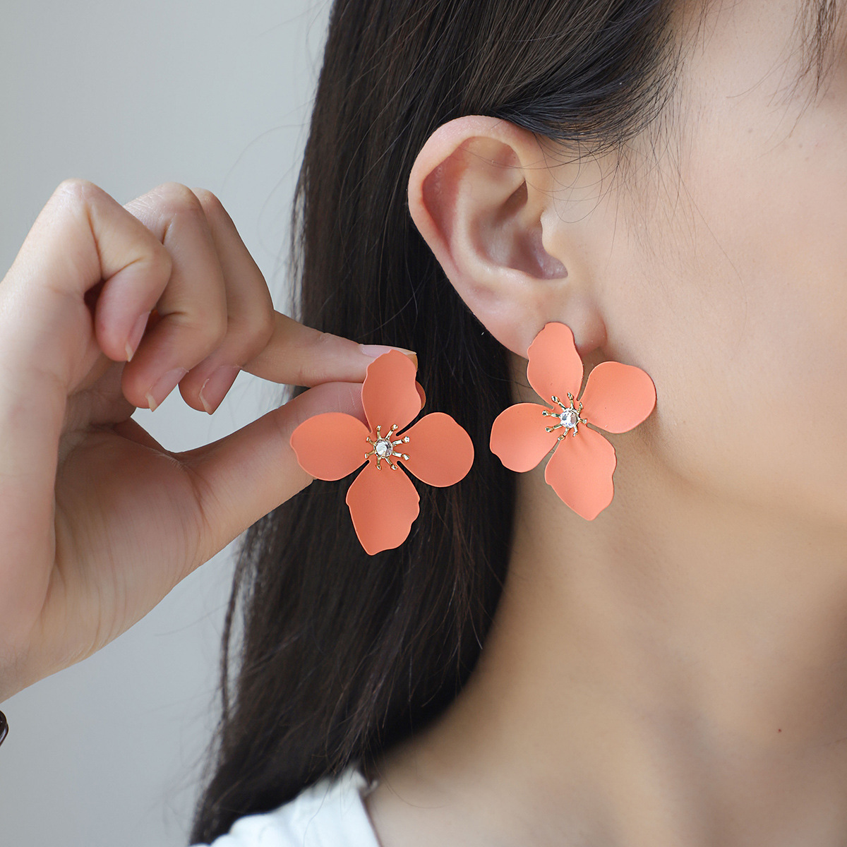 Vibrant Flower Stud Earrings - European & American Summer Style Elegance