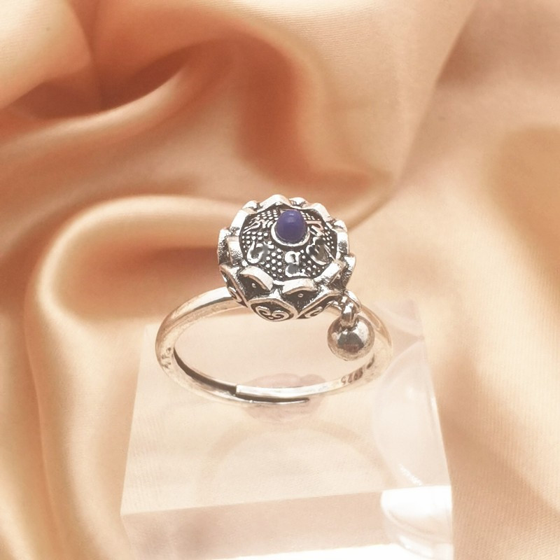 Vintage Six Word Mantra Enamel Spinning Ring for Anxiety Relief - Image 4