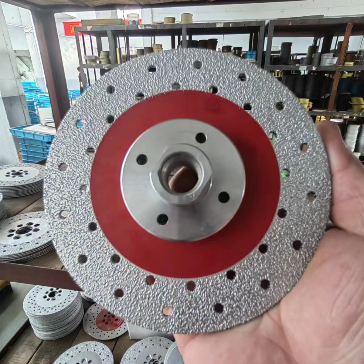 Brazed Flat Grinding Disc with M14 Flange - Premium Stone Grinding Disc - Image 2