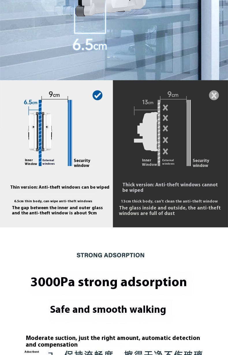 Smart Compact Window Cleaning Robot - Automatic Glass Cleaner Robot - Image 20