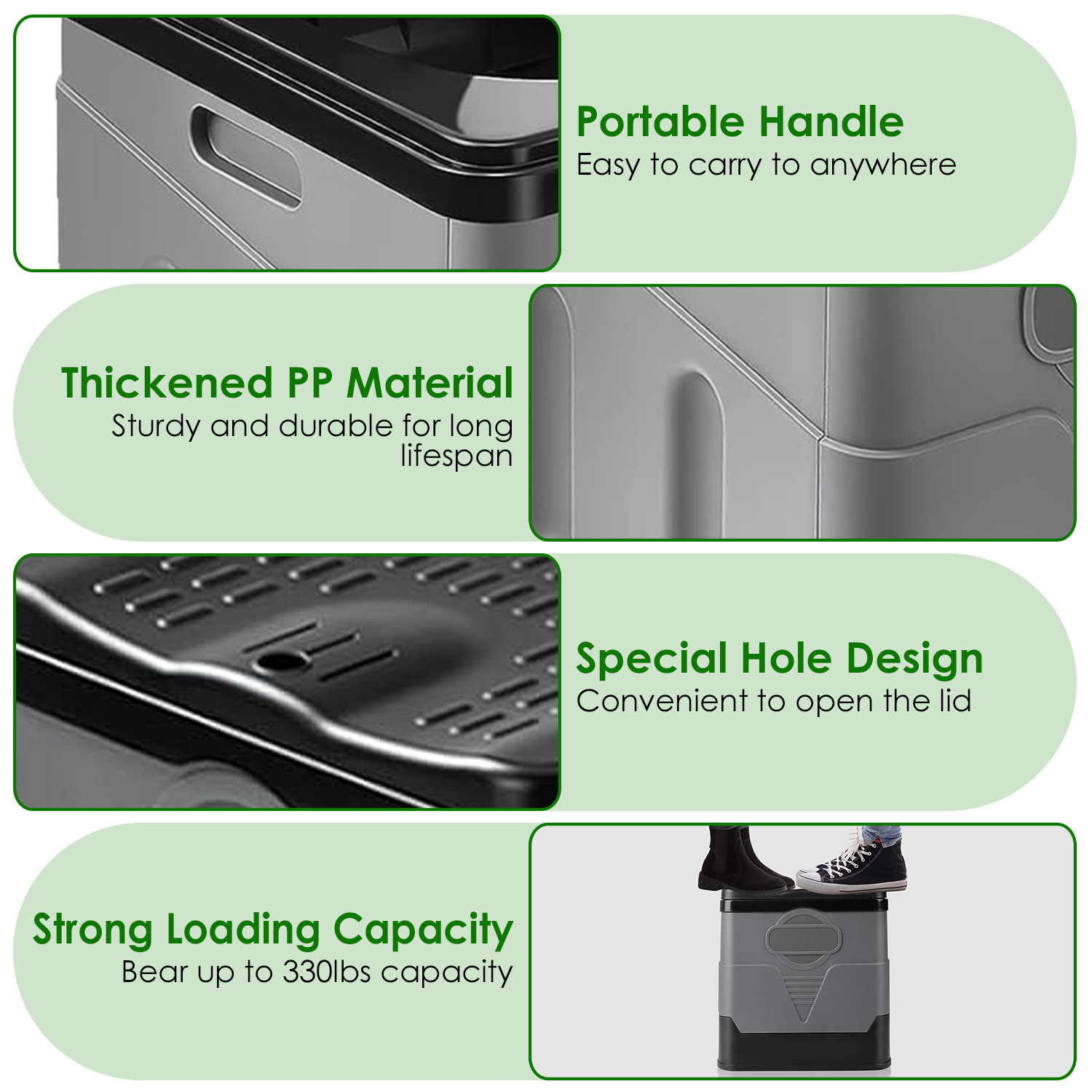 Portable Toilet with Handbag - Collapsible Emergency Toilet with Lid, Weekend Shipping Not Available - Image 7