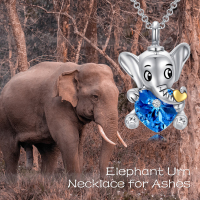 Sterling Silver Elephant Urn Necklaces - Heart Cremation Memorial Keepsake Jewelry Gifts for Women - Image 10