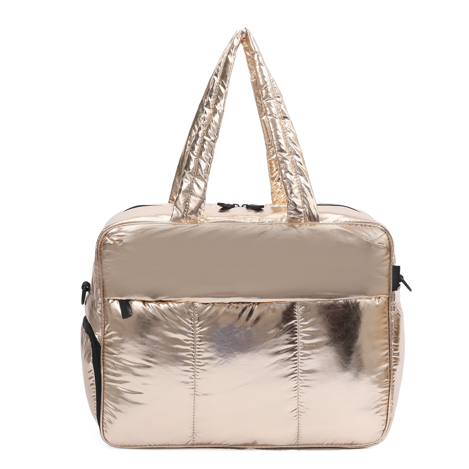 Portable Winter Travel Duffle Bag with Shoes Compartment - Down Handbags for Women | Ideal Sports, Yoga, and Gym Fitness Shoulder Tote for Weekender and Overnight Use - Image 13