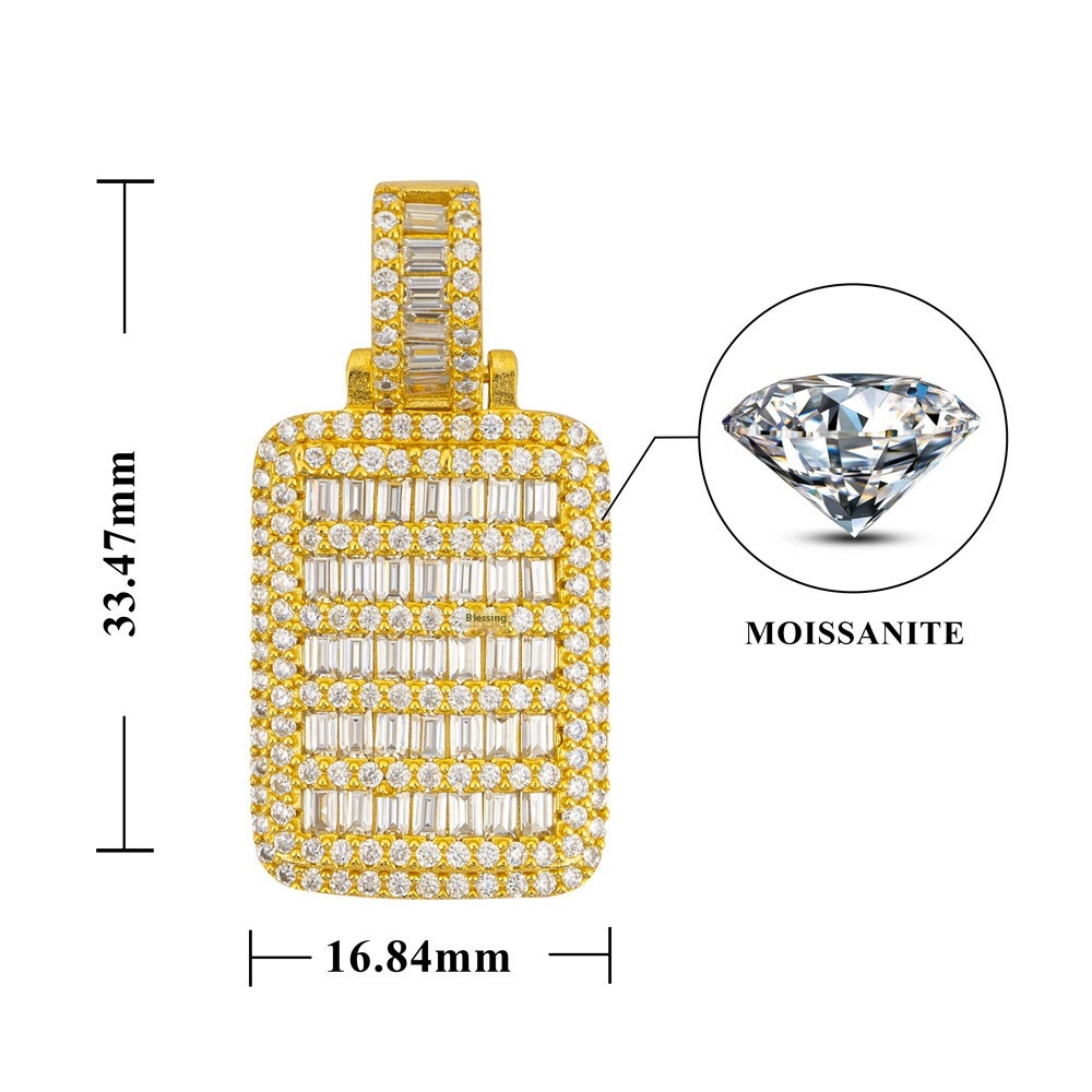 S925 Silver Inlay Pendant - Trendy Hip Hop Jewelry for Style and Elegance - Image 4