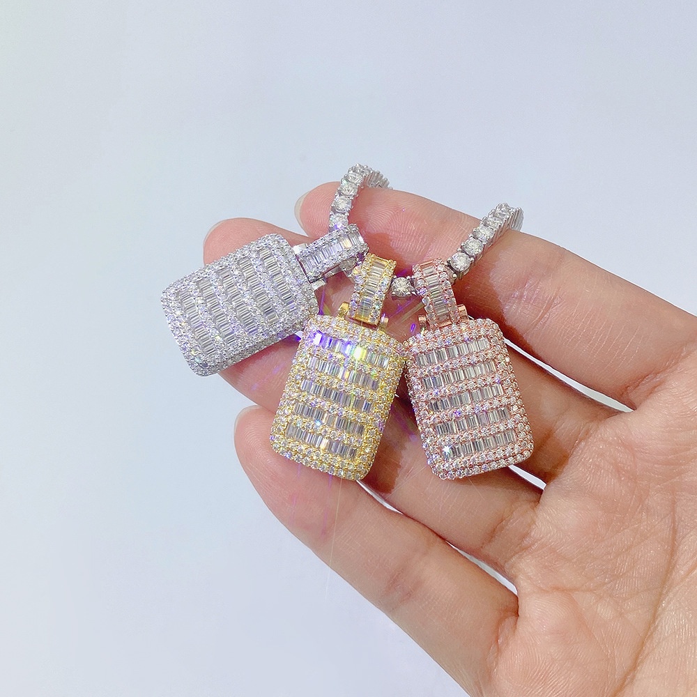 S925 Silver Inlay Pendant - Trendy Hip Hop Jewelry for Style and Elegance - Image 5