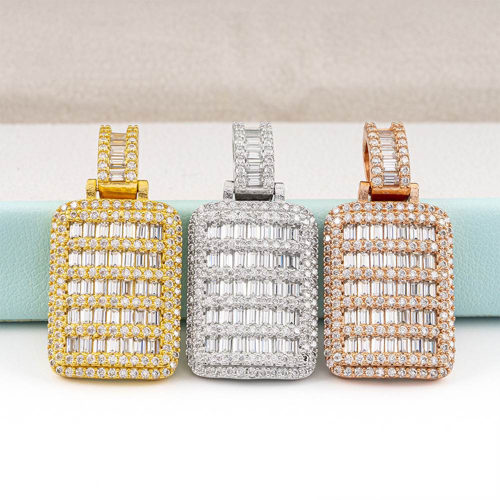 S925 Silver Inlay Pendant - Trendy Hip Hop Jewelry for Style and Elegance - Image 7