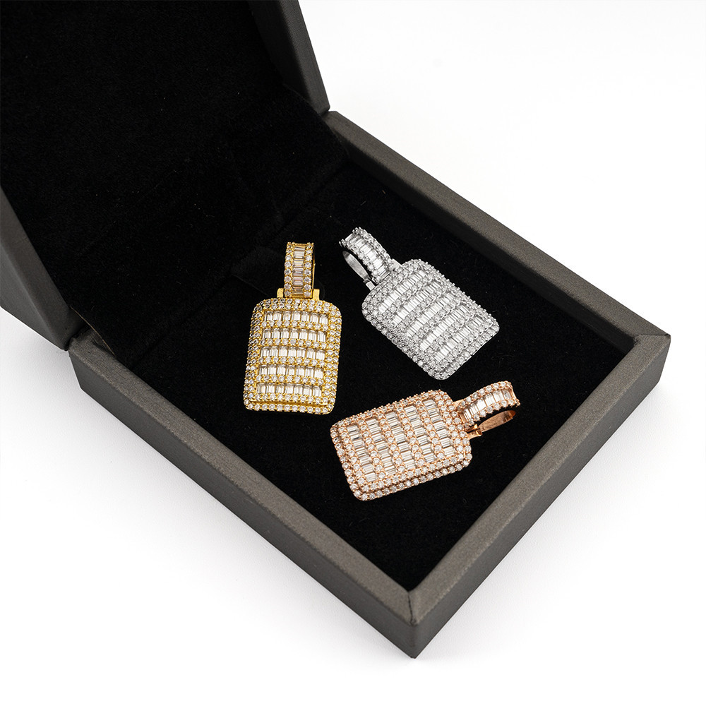 S925 Silver Inlay Pendant - Trendy Hip Hop Jewelry for Style and Elegance - Image 8