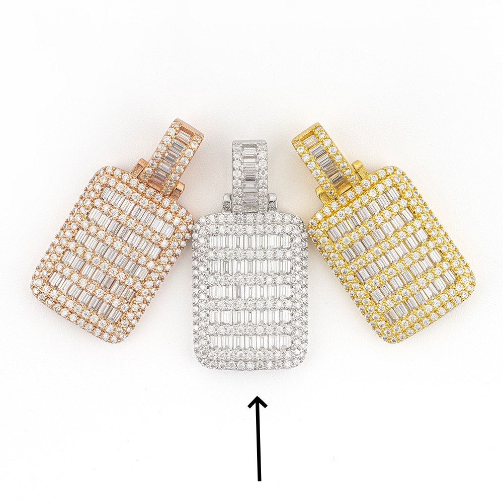 S925 Silver Inlay Pendant - Trendy Hip Hop Jewelry for Style and Elegance - Image 10