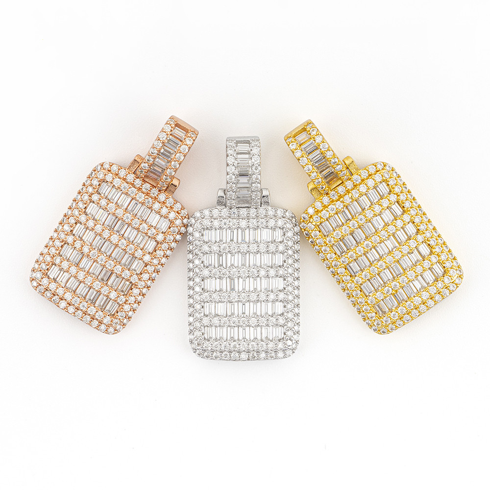 S925 Silver Inlay Pendant - Trendy Hip Hop Jewelry for Style and Elegance - Image 12