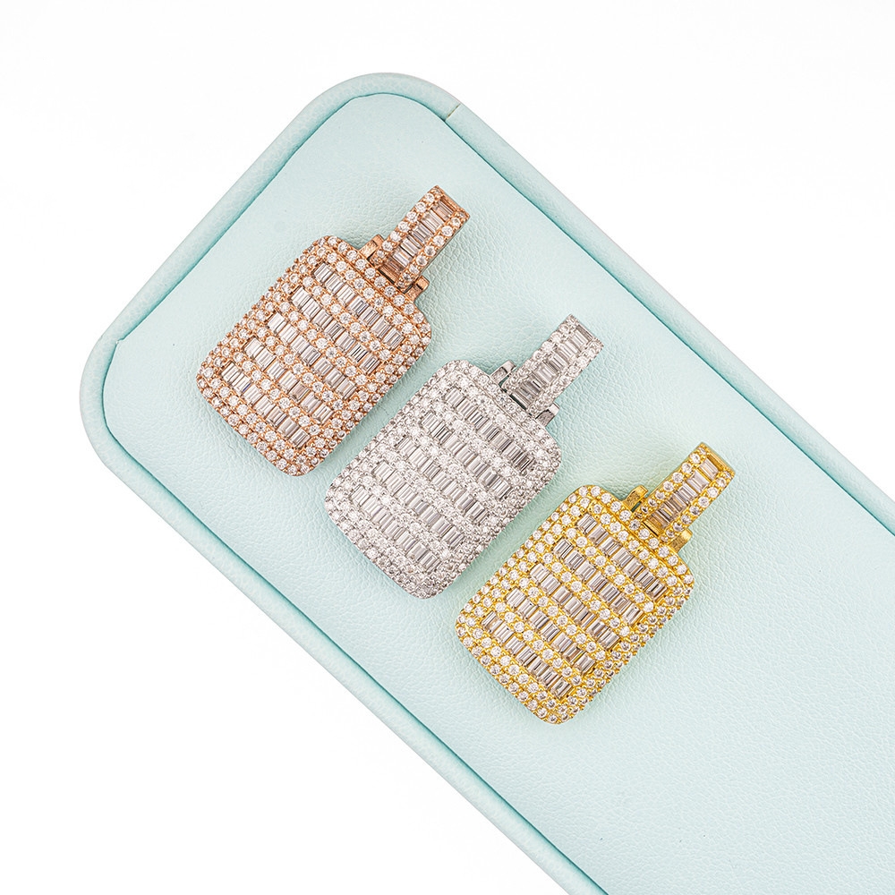 S925 Silver Inlay Pendant - Trendy Hip Hop Jewelry for Style and Elegance - Image 13