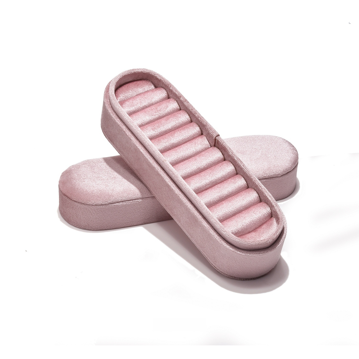 Luxury Velvet Rings & Ear Studs Storage Box - Elegant Organizer for Jewelry - Image 3