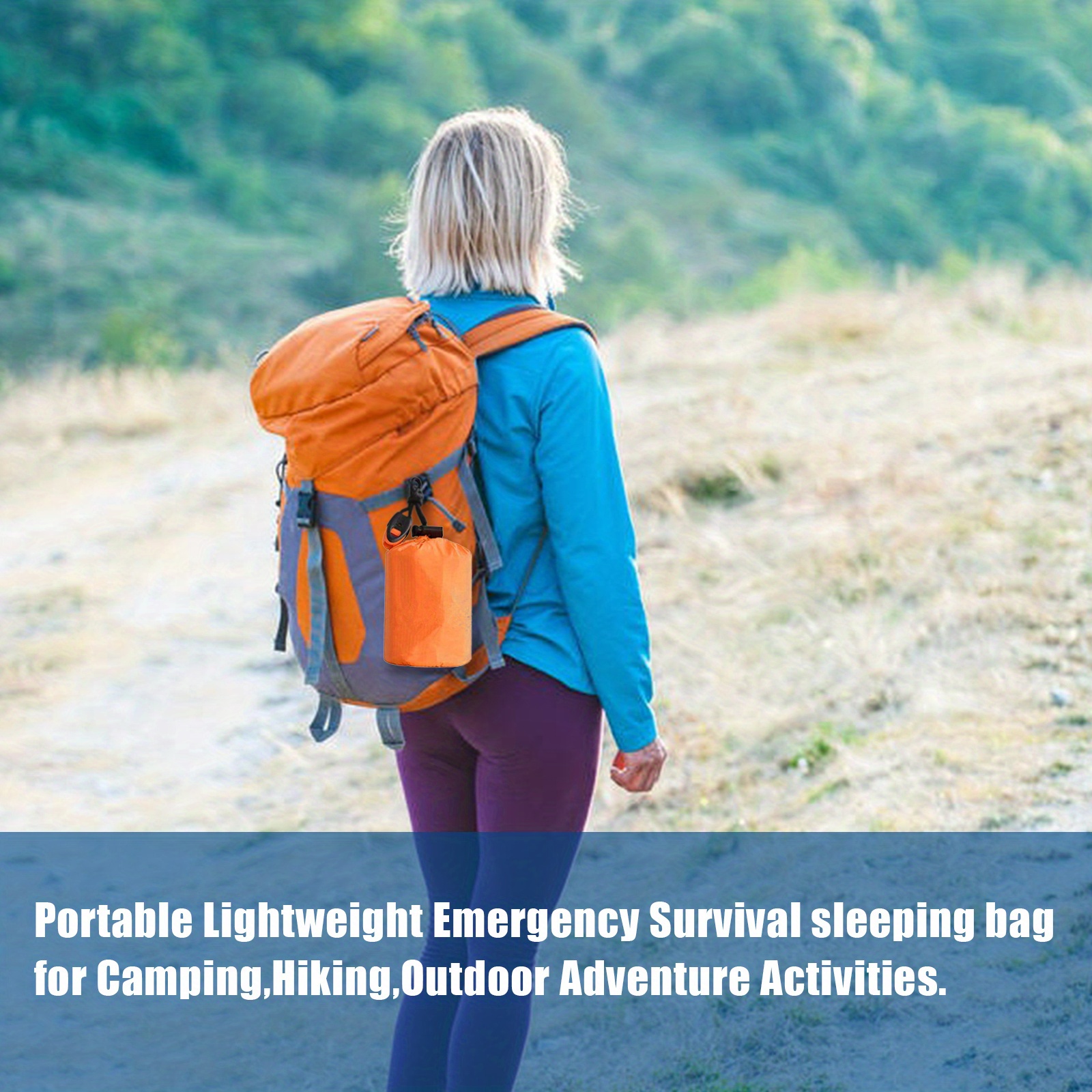 Portable Lightweight Emergency Sleeping Bag & Blanket Tent - Thermal Bivy Sack for Camping, Hiking, and Outdoor Adventures - Windproof, Waterproof Survival Blanket - Image 4