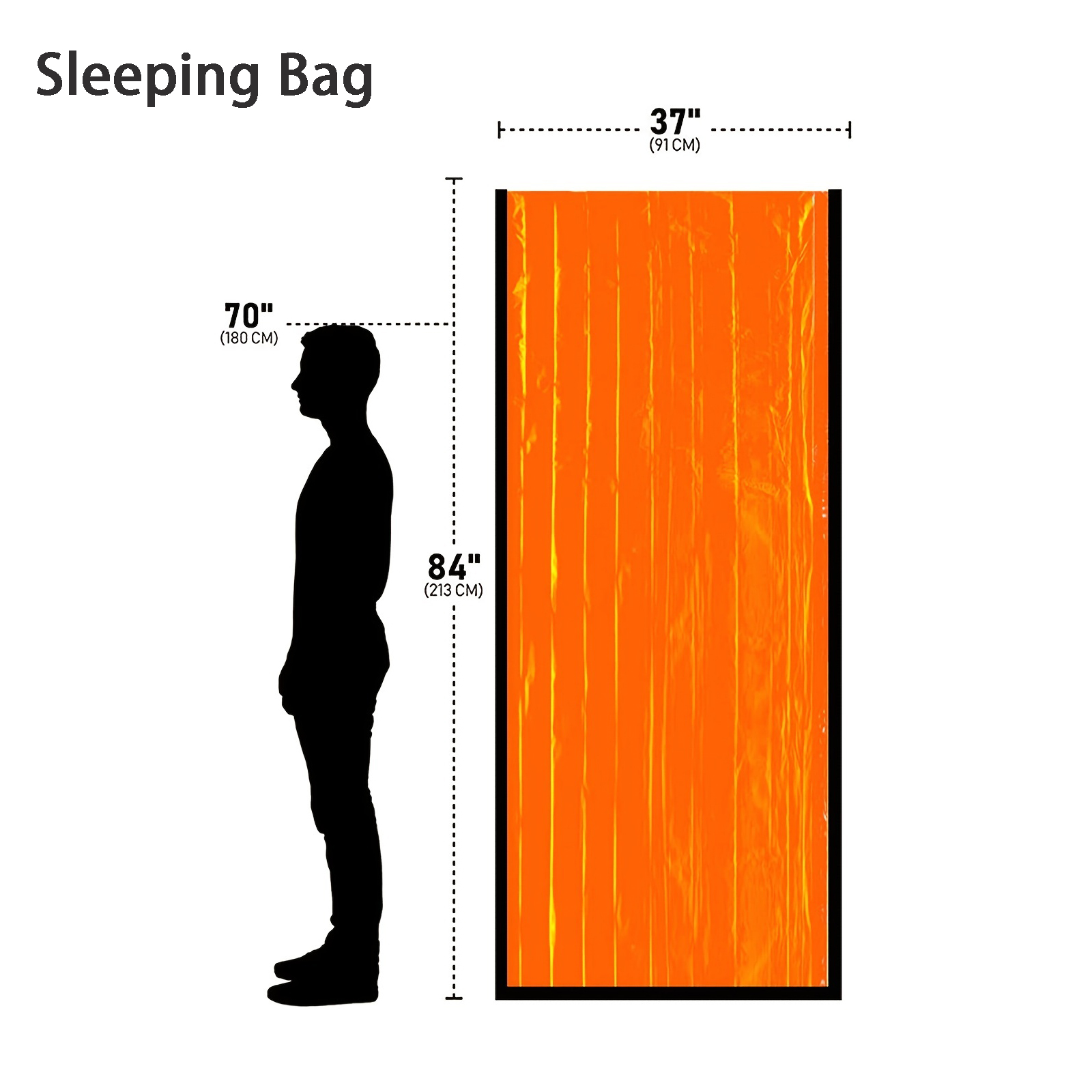 Portable Lightweight Emergency Sleeping Bag & Blanket Tent - Thermal Bivy Sack for Camping, Hiking, and Outdoor Adventures - Windproof, Waterproof Survival Blanket - Image 8
