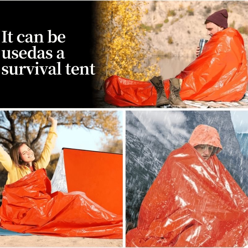 Portable Lightweight Emergency Sleeping Bag & Blanket Tent - Thermal Bivy Sack for Camping, Hiking, and Outdoor Adventures - Windproof, Waterproof Survival Blanket - Image 17
