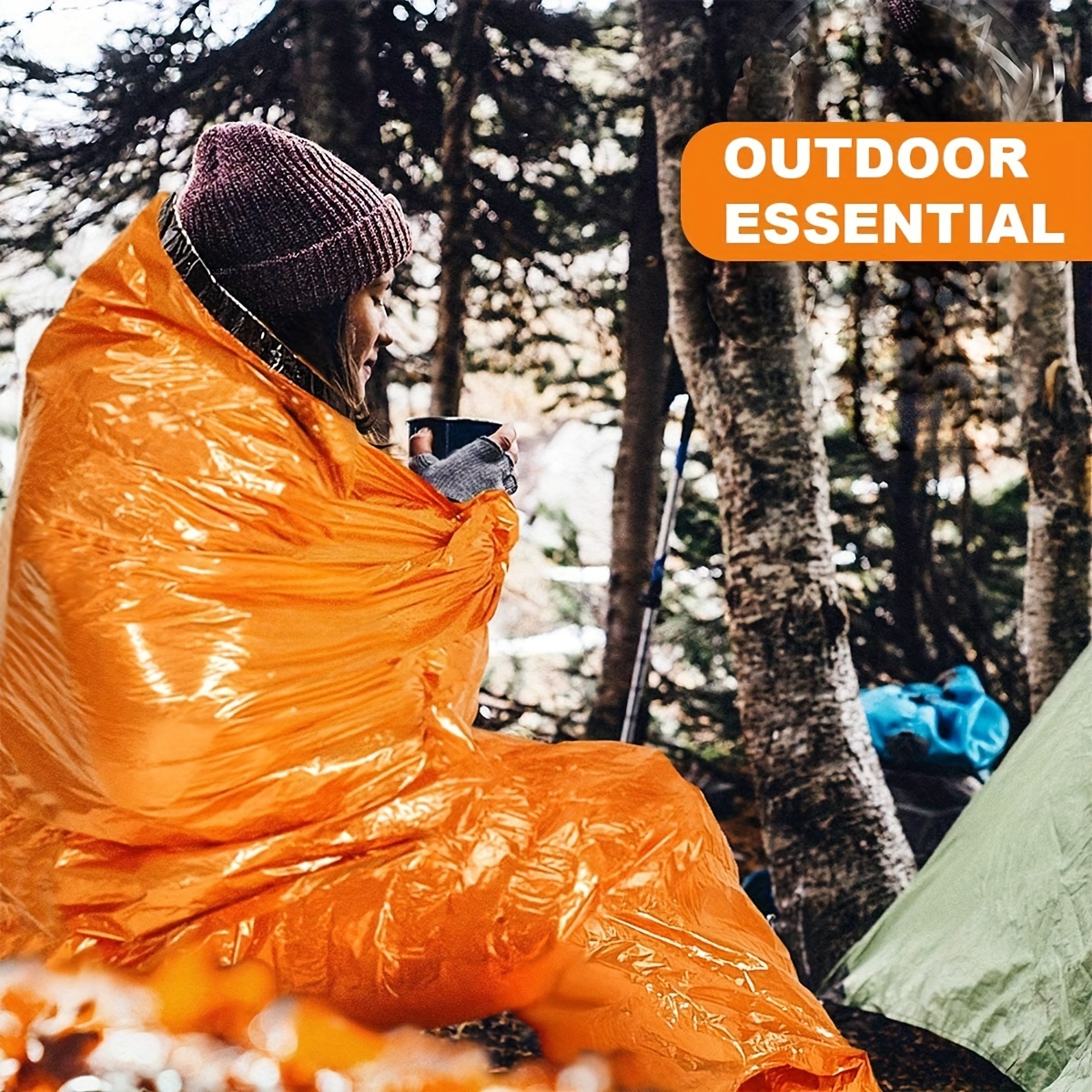 Portable Lightweight Emergency Sleeping Bag & Blanket Tent - Thermal Bivy Sack for Camping, Hiking, and Outdoor Adventures - Windproof, Waterproof Survival Blanket - Image 21