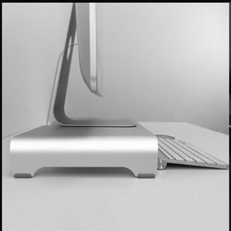 Aluminum Alloy Monitor Stand - Desktop Storage Rack for Elevated Laptop Base - Image 4