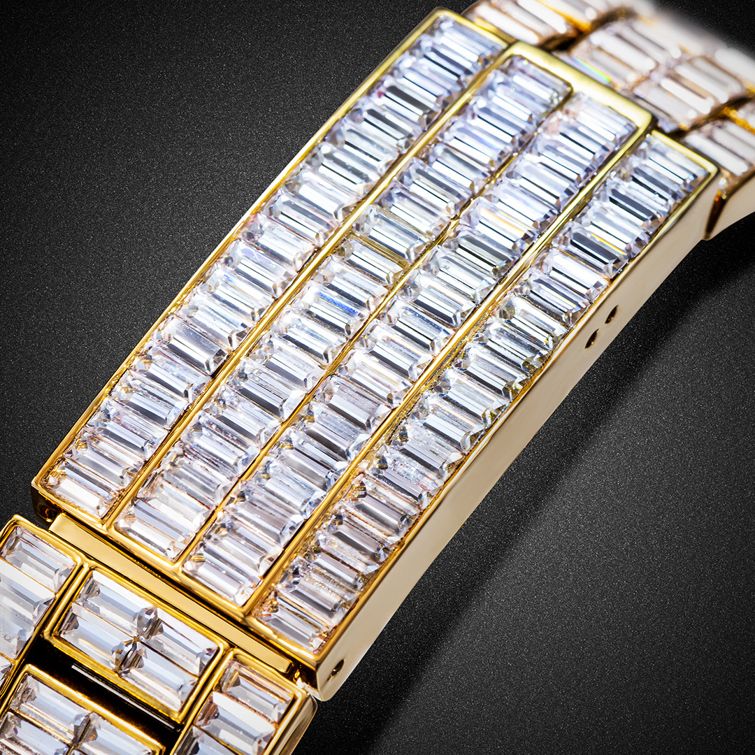 Three Eyes Rainbow Diamond Quartz Watch - Elegant Timepiece for Style - Image 10