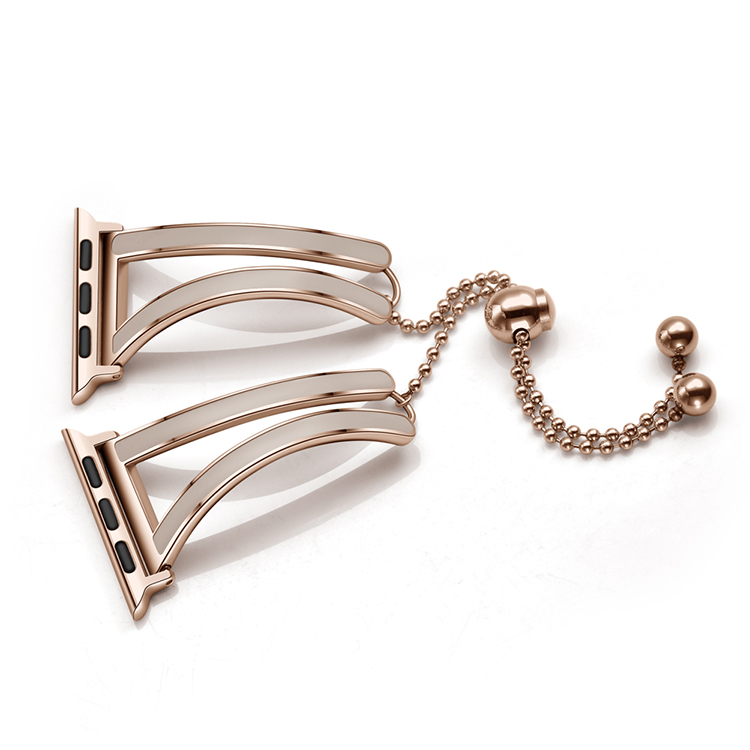 Elegant Rose Gold Stainless Steel Watch Strap for Women - Perfect Fit - Image 4