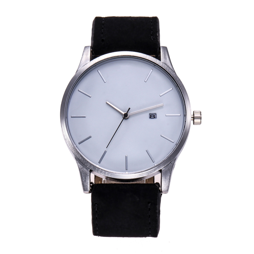 Men's Fashion Business Large Dial Quartz Watch with Matte Belt – Simple & Stylish Timepiece - Image 6