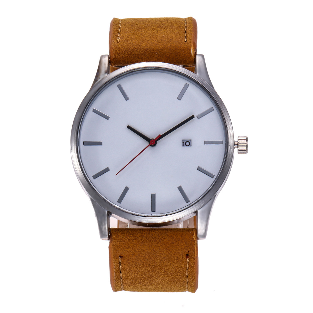 Men's Fashion Business Large Dial Quartz Watch with Matte Belt – Simple & Stylish Timepiece - Image 10