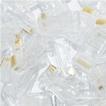 Gold-Plated Modular Plug with Three-Fork Design for Enhanced Networking - Image 4