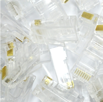 Gold-Plated Modular Plug with Three-Fork Design for Enhanced Networking - Image 7