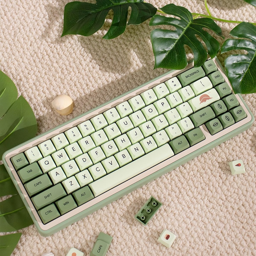 124-Key Matcha Inspired PBT Sublimation Keycap for Custom Keyboards - Image 11