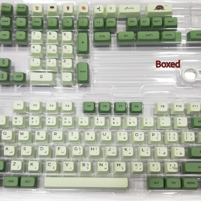 124-Key Matcha Inspired PBT Sublimation Keycap for Custom Keyboards - Image 15