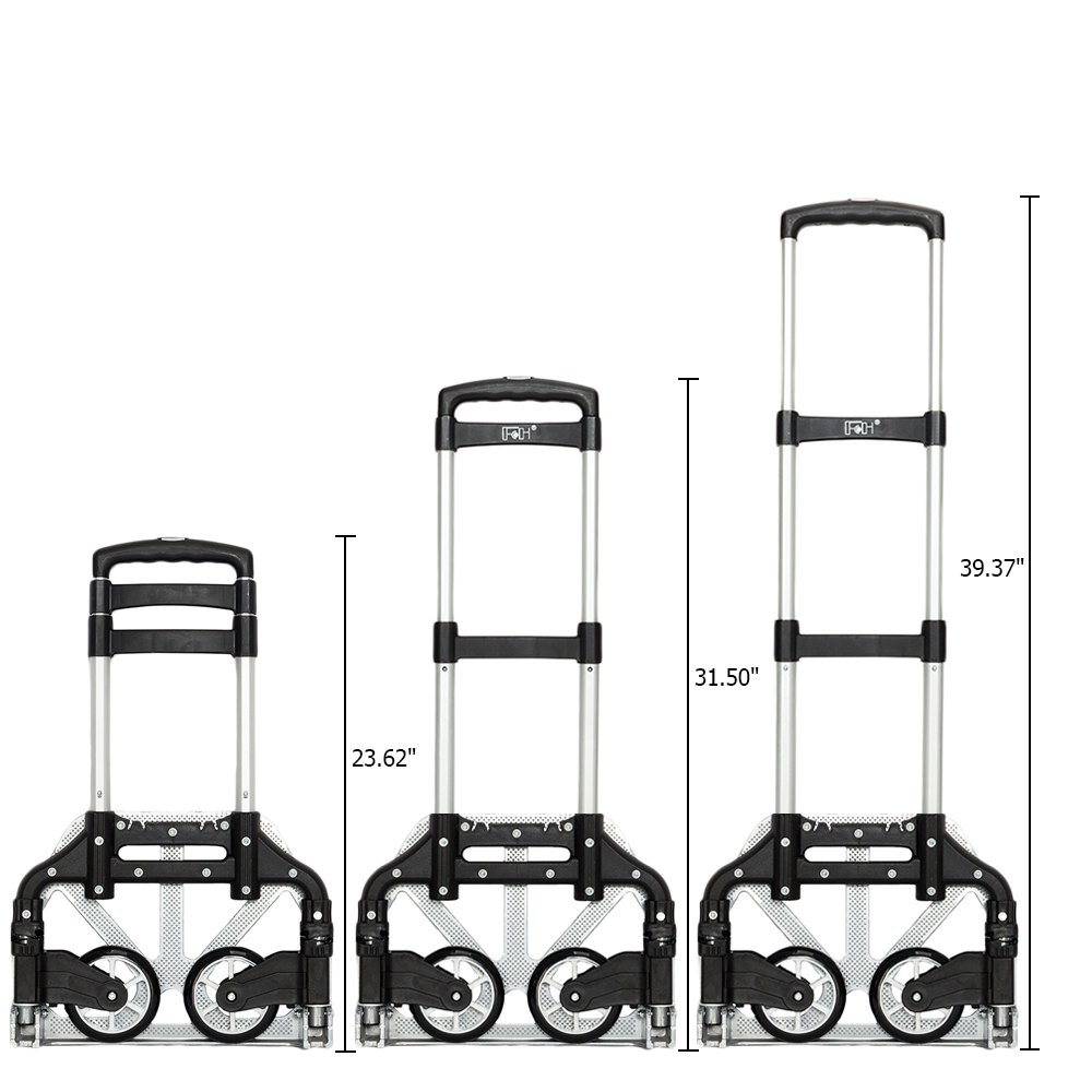 Portable Foldable Telescopic Trolley - Black Driver's Cart & Luggage Cart - Image 10