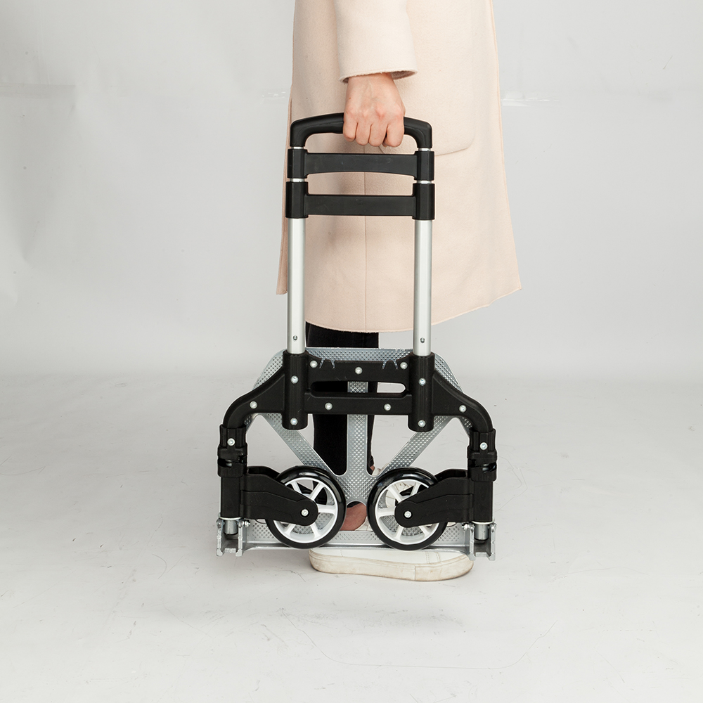 Portable Foldable Telescopic Trolley - Black Driver's Cart & Luggage Cart - Image 11