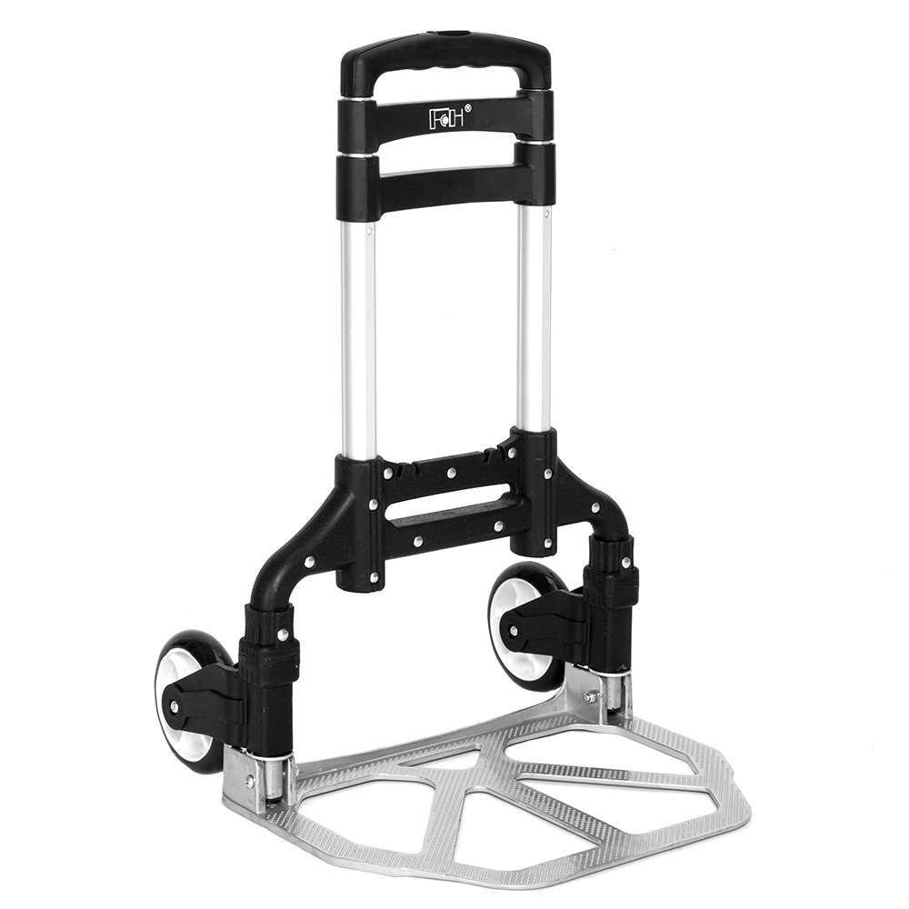 Portable Foldable Telescopic Trolley - Black Driver's Cart & Luggage Cart - Image 12